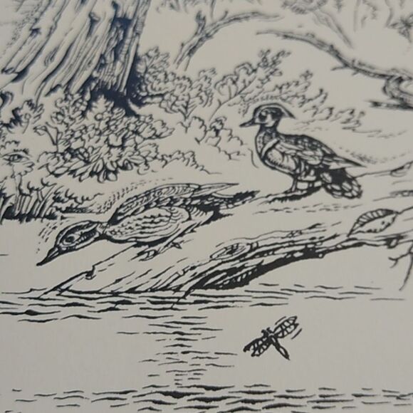 Paul Anthony Lee Vintage Black and White Rural Landscape Illustration with Tree - Picture 7 of 11